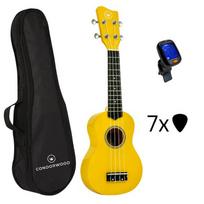 Condorwood US-2101 YW soprano ukulelė su rinkiniu STARTER