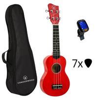 Condorwood US-2101 RD soprano ukulelė su rinkiniu STARTER