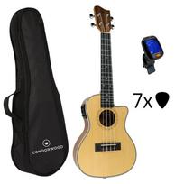 Condorwood UC-2440C-EQ koncertinė ukulelė su rinkiniu STARTER