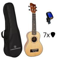Condorwood US-2160 sopraninė ukulelė su rinkiniu STARTER