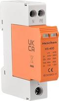 "Heschen" apsaugos nuo viršįtampių įtaisas SPD, HS-40D, 275VAC 20KA, 1+NPE, L-Line Down, atsparus ugniai, žemos įtampos ribotuvas, 35 mm DIN bėgelis (be nuotolinio gnybto)