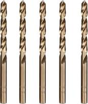 "Hymnorq" M35 kobalto plieno frakcinis 9/32" skersmens x 4,25" ilgio spiralinis grąžtas iš 5 dalių, darbinio ilgio apvalus kotas, savaime centruojantis suskilęs smaigalys, atsparus karščiui, skirtas metalo apdirbimui