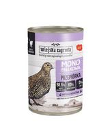 WIEJSKA ZAGRODA Putpelių vienos rūšies baltymų šlapias kačių maistas 12x400 g