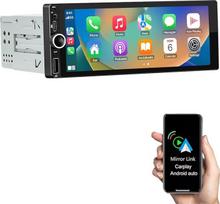ESSGOO 4+64G Autoradio mit Wireless Carplay und Android Auto, 5, 1Din HD Bildschirm Auto Display Radio imtuvas su Bluetooth Mirror Link GPS FM RDS