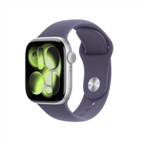 Apple Watch Series 11 GPS + Cellular 42mm Silver Aluminium Case with Purple Fog Sport Band - M/L
