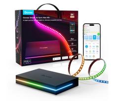 Govee - AI Sync Box 2 RGBICW fono apšvietimas 55-65" skirtas išmaniajam televizoriui, Wi-Fi