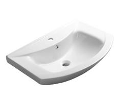 Aqualine - Įleidžiamas praustuvas ZERO 65x46 cm keramika/balta