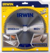 Aliuminio pjovimo diskas su kietmetaliu IRWIN Alu, 250 mm, 80 T