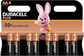 "Duracell Plus Power" AA tipo šarminės baterijos, 8 vnt.