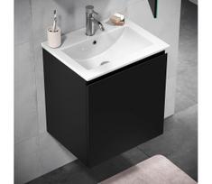 Vonios spintelė su praustuvu KENWOOD, 51 cm, juodos spalvos