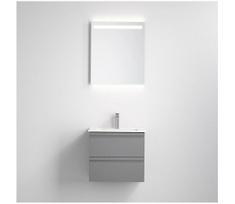 Vonios spintelė su praustuvu VEDO + LED veidrodis LED/10W/230V IP44 pilka