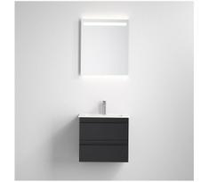 Vonios spintelė su praustuvu VEDO + LED veidrodis LED/10W/230V IP44 juoda