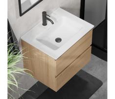 Vonios spintelė su praustuvu KENWOOD 61 cm ąžuolas/balta