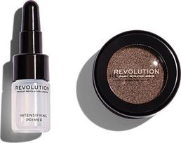 Makeup Revolution akių šešėliai Flawless Foils Overcome + pagrindas, 2 g