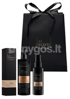 Dovanų rinkinys EQUIVALENZA kvepalai Les Secrets CUIR EDP + kūno losjonas Les Secrets CUIR + plaukų dulksna Les Secrets CUIR