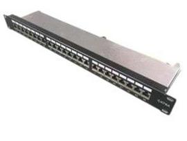 Komutacinė panelė 19\" 1U FTP Cat5e LK-PP-013-A (24 prievadai, su kabelių laikikliu, 482.6x44x95 mm)