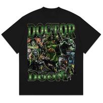 Daktaro Doom ranka tapytas komiksų spaudinio marškinėlis Marvel vasaros naujiena vyrams ir moterims didesnių dydžių madingas laisvas kasdienis trumpomis rankovėmis viršus S