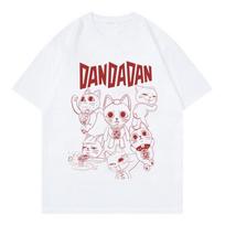 Dandadan Katė Anime Mielas Juokingas Manga Marškinėliai Moterims Vyrams Turbo Senelė Unisex Marškinėliai Kawaii Grafiniai Marškinėliai Medvilniniai Marškinėliai S