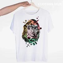 Salvadore Dali Tribute marškinėliai su apvalia apykakle, trumpomis rankovėmis, vasaros, kasdienės mados, unisex, vyrams ir moterims XL white