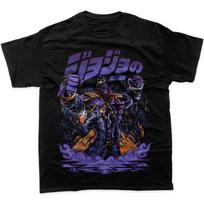 JOJO Bizarre Adventure Marškinėliai Jotaro Kujo Star Platinum Violetinis Auksinis Anime Grafiniai Marškinėliai Stendo Vartotojo Mūšis Medvilniniai Laisvo Stiliaus Viršūnės S