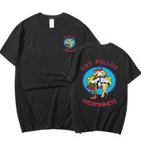 TV serialas „Ryto takas“ Los Pollos Hermanos Dvipusis spaudinys Marškinėliai Juokingi Vištienos Broliai Vyriškas Moteriškas Marškinėlis Streetwear M