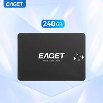 EAGET Nešiojamasis SSD Daugialypės talpos SSD Vidinis kietojo būvio diskas 2,5 colio SATA III Vidinis SSD Iki 550MB/s Kompiuterio ar nešiojamojo kompiuterio atnaujinimas 240GB
