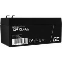 GreenCell® įkraunama AGM baterija 12V 3,4Ah švino gelio akumuliatorius, nereikalaujantis priežiūros, VRLA akumuliatorius, atsparus vandeniui
