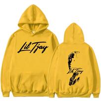 Raperio Lil Tjay Hoodies Destined 2 Win Muzikinio albumo spaudinio Hoodie Vyriškas Vintažinis Oversized Džemperis Hip Hop Gatvės apranga Sportinis kostiumas S