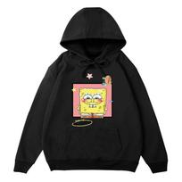 Karštas pardavimas SpongeBob SquarePants Laisvas BF Tinginio Stiliaus Pai Didelės Žvaigždės Gobtuvėlis Sprogstanti Gatvės Druska Poros Suknelė Ins Madingas Viršus S