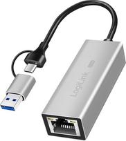 "LogiLink UA0422" - USB (A ir C tipo) ir RJ45 tinklo adapteris 2.5G