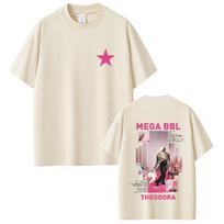 Reperė Theodora Mega Bbl Albumo Grafinis Marškinėlis Vyrams Moterims Hip Hop Mada Pop Muzika Streetwear Vyriškas Laisvalaikio Derliaus Medvilninis Marškinėlis M