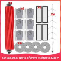 For Roborock Qrevo S/Qrevo Pro/Qrevo Max V Main Side Brush Hepa Filter Mop Cloth Dust Bags Replacement Parts