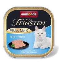 Animonda Vom Feinsten Adult Mildes Menü visavertis šlapias pašaras suaugusioms katėms, kalakutiena ir upėtakis, paštetas, 100g