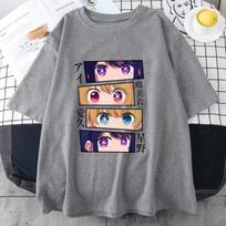 Karštas Naujas Anime OSHI NO KO Raštuotas Marškinėliai Moterims Vyrams Anime Harajuku Kvėpuojantys Laisvi Marškinėliai Viršutiniai Drabužiai Trumpomis Rankovėmis T-Shirt S