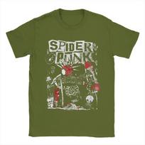 Hobie Brown SpiderPunk Žmogus-voras T-shirt vyrams 100% medvilnė Naujoviškas T-shirt apvalia apykakle Spiderverse Šauni T-shirt Drabužiai M