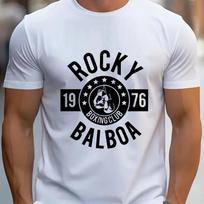Vyriški Rocky Balboa grafiškai marginti marškinėliai su apvalia apykakle Streetwear marškinėliai Drabužiai Vasaros Moteriški Laisvalaikio trumpomis rankovėmis T-shirt Viršutiniai drabužiai S beige