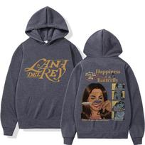 Streetwear Dainininkės Lana Del Rey Albumo Spaudas Su Gobtuvu Vyriški Moteriški Hip Hop Džemperiai Aukštos Kokybės Džemperis Kasdienis Unisex Didelių Dydžių Viršus S