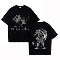 Naujas žaidimas Black Myth: Wukong spausdinti marškinėliai moterims vyrams trumparankoviai viršutiniai drabužiai vasaros mada laisvi kasdieniai marškinėliai M