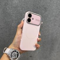 Apple iPhone 16 Pro Max Silicone Case with Large Window & Magnetic Thin Ring, Soft & Simple, Compatible with iPhone 15 & 17. iPhone 17 grafito pilka spalva