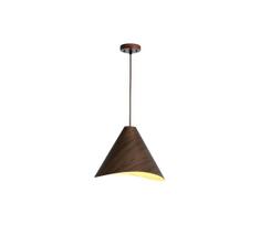 Medinis pakabinamas šviestuvas su laidu 1xE27/60W/230V Ø 33 cm masyvas/riešutas/kaučiukmedis