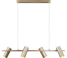 Nordlux - Pakabinamas šviestuvas ant laido ALANIS 4xGU10/15W/230V, žalvarinis