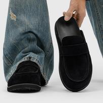 New lazy one-pedal bag head half slippers casual outdoor men's outer slippers 55336 yellow, gray-J 38 juoda