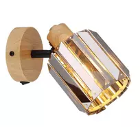 Taškinis šviestuvas GLOBO RUN, 1xE14 max 1x40W, dūmų spalvos K5 kristalai, 9x15x16,7cm