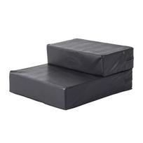Naminių gyvūnėlių laipteliai, 2 pakopos, sulankstomi, šunų laipteliai, pagrindas katėms ir šunims, juodi, ilgis 45 x plotis 39 x aukštis 20 cm