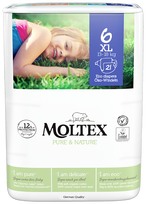 MOLTEX Pure & Nature 6 XL sauskelnės, 21 vnt.