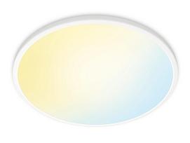 Išmanusis LED šviestuvas WiZ SUPERSLIM, 32W, 2700-6500K, 3800lm, baltos sp, Ø55x2,8cm