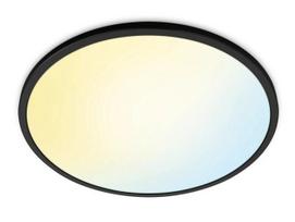 Išmanusis LED šviestuvas WiZ SUPERSLIM, 32W, 2700-6500K, 3800lm, juodos sp, Ø55x2,8cm