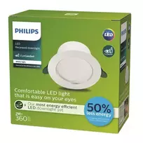 Įleidžiamas LED šviestuvas PHILIPS DIAMOND CUT UE, 2W, 3000K, 310lm, IP20, Ø9x4,95cm