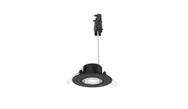 Įleidžiamas LED šviestuvas PHILIPS CILANTRO, 5W 2700K 500lm, dimeriuojamas juodos sp, Ø9cm