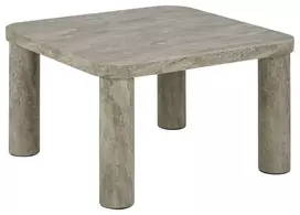 Solano coffee table, Top paper grey marble, Base paper grey marble, 60x60x36 cm
